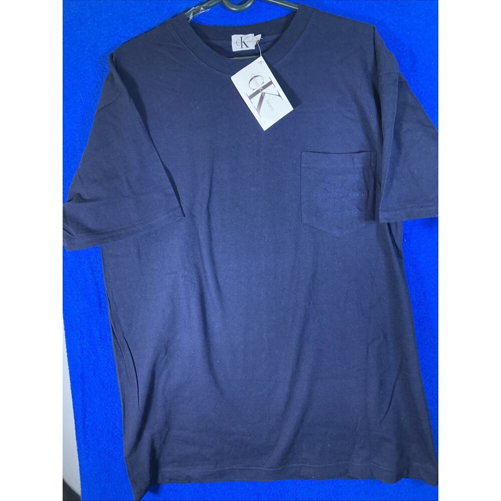 Calvin Klein Jeans Men's Navy Blue Pocket T-Shirt Size Medium NWT